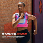 ZELUS Weighted Vest for Women Men, 6/8/12/16/20lb Weight Vest with Arm Pouch Reflective Strips, U-Shaped Rucking Vest for Strength Training Muscle Building, Walking Running Vest for Fitness