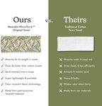 Nomadix Original Towel - Perfect for Beach, Pool, Travel, Camping, Yoga - Made with Recycled Materials - Super Absorbent - Sand Resistant - Banana Leaf Green - 72.5x30