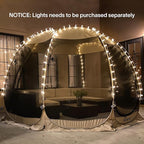 Alvantor Screen House Gazebo, 6-10-15 Person Pop Up Igloo Screened Canopy Tent with Mosquito Netting Sides, Instant UV Resistant Sun Shelter for Garden, Patio, Backyard