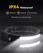 Headlamp Rechargeable 3 Pack, 230° Wide Beam Running Head Lamp Hands Free for Adults, Head Lights for Forehead, Head Flashlight with Hard Hat Clips for Runners, Hunting, Hiking, Camping