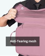 ECOHUB 5 Set Compression Packing Cubes for Suitcases Organiser Bags Set Travel Essentials with Shoe Bag for Traveling Tear-resistant Travel Accessories with ID Tag Expandable Packing Bags(Pink)