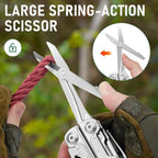 BIBURY Multitools Pliers Pro BI2049, Multi Tool Foldable Pliers with Large Saw Blade, Wire Cutters, Upgraded Multi Tool w/Scissors and Screwdirver Set, Multitool for Outdoor Hunting Survival Camping