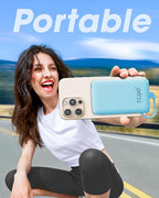 TG90° 5000mAh Slim Portable Charger,Ultra Compact Portable Charger with Built-in AC Wall Plug & USB-C Fast Charging,Pocket Size Travel Charger Compatible with iPhone 17 16 15 14 Samsung S22 S21 iPad