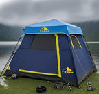 3/4 Person/6 Person Camping Tent Fast Cabin Tent with Instant Setup Tent, Weatherproof Tent Easy Quick Set Up & Pop Up in 60 Seconds with Rainfly Backpack for Family Camping,Upgraded Ventilation