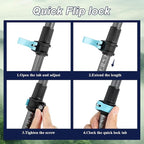 Hiking Poles, Ultra-Light Telescopic Trekking Poles,Portable Walking Sticks with Adjustable Height for Men and Women