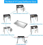 Stanbroil Cast Stainless Steel Replacement Cooking Griddle with Handle for Camp Chef SG60, Fits Camp Chef 14” 2 Burner Stove Cooking System and Other Similar Grills