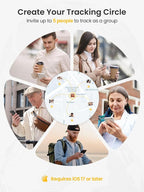 Wallet Tracker Card – Works with Apple Find My [Apple MFi Certified, iOS Only], Slim 1.65mm Bluetooth Item Finder, IP68 Waterproof, Wireless Rechargeable GPS Locator for Wallet, Keys & Luggage