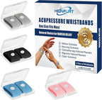 Motion Sickness Bands Anti Nausea Wristband for Adult and Kids Morning Sickness Relief for Pregnant Women Acupressure Nausea Relief for Car, Sea, Air Sickness -4 Pairs Grey, Black, Blue, Pink