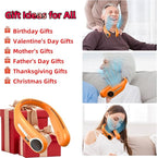 Portable Neck Fan,Hands Free Personal Wearable Bladeless Fan,6000mAh USB Rechargeable,360° Cooling,LED Display,4-Speeds,Birthday Gifts for Men Women Dad Mom,Outdoor Indoor Travel Camping (Orange)