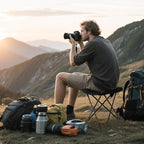 REDCAMP 2 Pack Extra Wide Camping stools, Oversized Surface Tripod Stools for Adulit for Fishing Hunting Backpacking Camping,Black