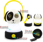 Outdoor Equipment LED Camping Lantern & Headlamp Set for Kids, FANT.LUX Battery Powered Night Light for Emergency, Hurricane, Lightweight Tent Lamp - Owl (Dog Set)