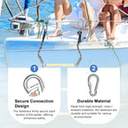 Heavy Duty 5-Step Boat Rope Ladder – 400lbs Capacity, Extra-Long Design for Easy Boarding. Perfect for Inflatable Boats, Fishing Boats, Kayaks, Motorboats, and Canoes. Ideal for Safe Marine Use