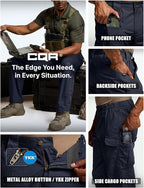CQR Men's Tactical Pants, Water Resistant Ripstop Cargo Pants, Lightweight EDC Work Hiking Pants, Outdoor Apparel