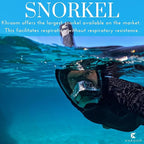 Khroom Full Face Snorkel Mask for Adults | New Valve Tech for Easy Breathing | 3X Larger Air Intake | Leak-Proof & Anti-Fog | Premium Snorkel Gear | Scuba Mask with Action Cam Mount