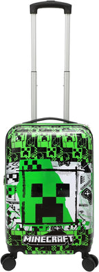 Bioworld Minecraft Creeper 20" Carry-On Luggage With Wheels And Retractable Handle