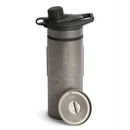 GRAYL GeoPress Titanium 24 oz Water Purifier Bottle with Cooking Lid - Filter for Hiking, Camping, Survival, Travel (Covert Black)