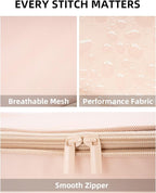 6 Set Compression Packing Cubes for Travel, Large Medium Small Luggage Organizers (Mist Khaki)