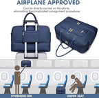 Travel Duffle Bag Weekender for Women - 38L Carry-On Overnight Bag Personal Item Bag with Shoe Compartment & Wet Pocket Weekend Tote Bags with Toiletry Bag Hospital Bags for Labor and Delivery Navy