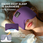 LC-dolida Sleep Mask with Bluetooth Headphones, Ice Silk Sleep Headphones with Bluetooth 5.4, Total Blackout Eye Mask for Sleeping, Soft Sleep Mask for Women Men, All Night Sleep, Travel(Purple)