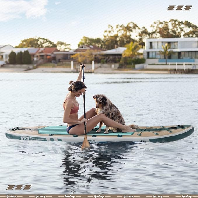 Paddle Board, 10.8' Stand Up Paddle Board with Premium Complete Inflatable SUP Accessories, Extra Wide Paddleboards for Adults & Kids-Pandora Collection