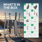 IDZO Grill Rolling Cart for BGE Minimax & Kamado Joe Junior 18", Grill Stand with Heavy-Duty Locking Caster Wheels, Powder-Coated Charcoal BBQ Base, Outdoor Cooking Accessories