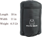 PO PO BEAR Zero Degree Sleeping Bag for Adults 100% Cotton Flannel Tall and Big