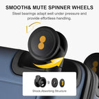 LEVEL8 Carry on Luggage Airline Approved, Small Carry on Suitcases with Wheels, Lightweight Hardside Textured Luggage for Travel, Tsa Approved, 20-Inch, Navy