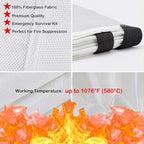 TONYKO Emergency Fire Blankets, Flame Retardant Protection and Heat Insulation Designed for Kitchen,Fireplace,Grill,Car,Camping