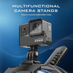 Adult Full Face Snorkel Mask, Waterproof Dual Breathing Tubes, Patented Design, Breathing Through The Nose, Professional Snorkeling Gear for Vacation, Mountable Action Camera