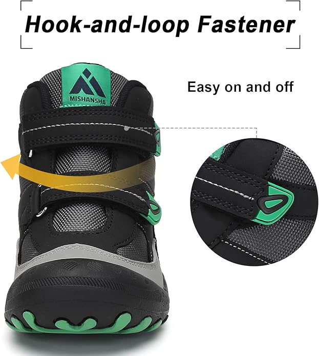 Mishansha Kids Hiking Boots Toddler Girls Boys Hiking Shoes Water-Resistant Anti-Collision Non-Slip Athletic Outdoor Trekking Boots