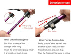Aluminum Collapsible Ultralight Travel Trekking Hiking Pole for Men and Women (Fits 5'3" - 6'2")