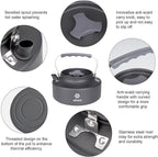 Alocs 0.8L Kettle Teapot, Portable Camping Coffee Pot, Hard-Anodized Aluminum Camping Kettle, Compact Tea Kettle for Stove Top, Outdoor, Hiking, Camping, Picnic and Traveling.
