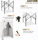 EAGLE PEAK Flex Compact 4x4 Pop-up Canopy Changing Room, Portable Privacy Dressing Room for Indoor Fashion Photoshoots, Camping, or Pool, White