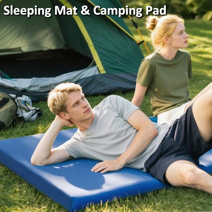 Thick Camping Sleeping Pad - Lamb Fluff Camping Cot Pads for Adult, Soft Sleeping Mat, Non-Slip Camping Mattress Pad for Car Tent