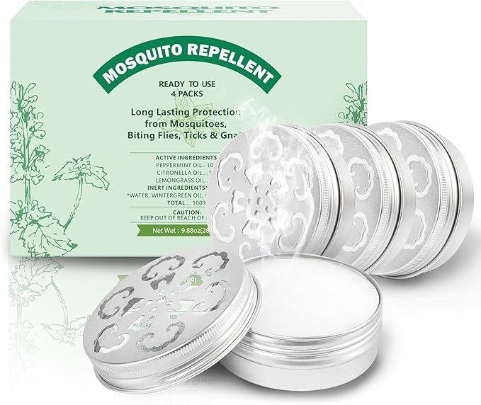 Mosquito Repellent, Peppermint Oil to Repel Mosquito, Ticks, Gnats and Pest, Insect Repellent for Indoor and Outdoor, 4 Packs