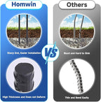 12 Inch Heavy Duty Rebar Stakes, 20-Pack Galvanized Steel J Hook Tent Stakes for Outdoor Decorations, Inflatables, Fencing, Gardening, Gazebo and Swing Set Anchors