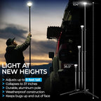 Devos Outdoor LightRanger 1200 - High-Performance LED Tripod Lantern with Adjustable Height, 9 Feet Tall with 1200 Lumens Brightness, and Long Battery Life.