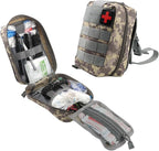 Tactical First aid kit for Outdoor 119 Pcs, First Aid Supplies Emergency Trauma Bag, Survival First Aid Kit for Outdoor Camping Hiking Backpacking and Travel