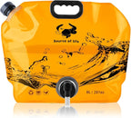 Camping Water Jug 2.1 Gallon CollapsibleWater Container Portable Water Bag for TravelOutdoor Hiking BPA Free Lightweight (Orange (2.1 Gal), 2)