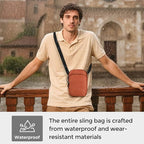 Crossbody Bag Sling Bag for Women Men Anti Theft RFID Blocking, Shoulder Chest Small Bags with Zipper Lock