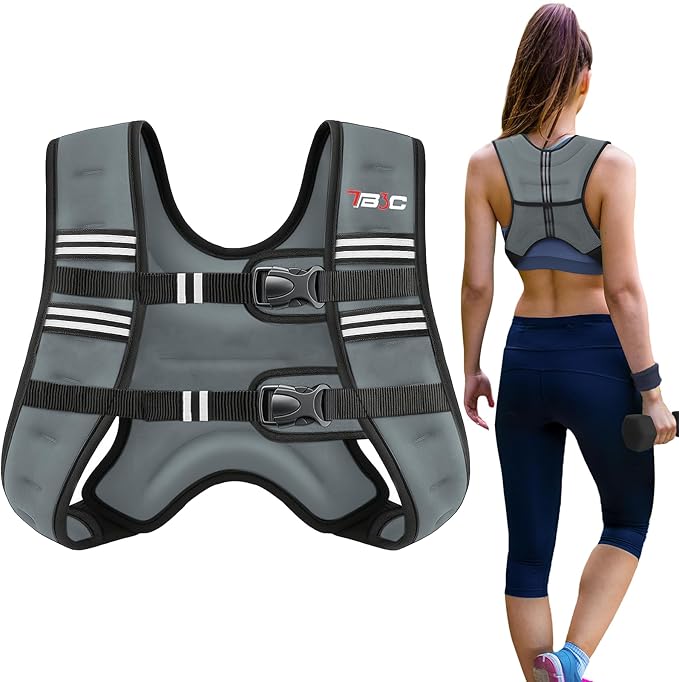Weighted Vest Woman - Womens Weight Vest for Walking, Strength Training Weight Vests for women, Reflective Stripe Fitness Vest for Workout Running Jogging
