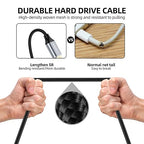 USB 3.0 to Micro B Cable 10ft, External Hard Drive Cord 5Gbps SuperSpeed Data Transfer Nylon Braided for Seagate Toshiba WD My Passport LaCie, SSD, Camera, Brother Mobile Scanner, Laptop, Tablet