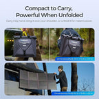 Renogy 200 Watt Solar Panel Blanket, N-Type Portable Foldable Solar Panels, 25% High Efficiency Lightweight 8-Fold Space-Save, QC3.0 USB-A&Type-C Output, For Camping, RV, SUV, Marine, Off-Grid Outdoor