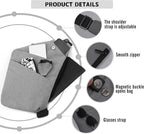 Travel Anti Pickpocket Purses, Slim Carry Crossbody Bag for Women & Man Travel Safe, Waterproof