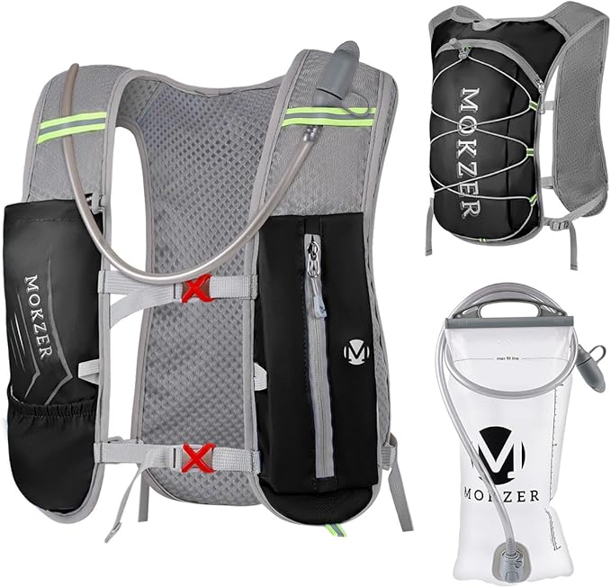 Running Hydration Vest with a 2L Water Bladder, Hydration Pack Lightweight Water Backpack for Running Hiking Cycling Marathon Trail for Men Women