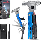 18-in-1 Multipurpose Tool Kit, Survival Camping Gear & Fishing Gifts for Dad - Multitool with Hammer, Pliers, Screwdriver and Pocket Knife for Men