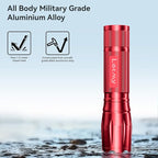 LETMY Tactical Flashlight - 2 Pack Bright Military Grade Flashlights High Lumens - Portable Handheld Flash Light, 5 Modes Zoomable Waterproof Flashlights for Home Emergency Camping- Red