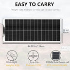 XINPUGUANG 100W Flexible Solar Panel 12V System kit 10A Charge Controller Cables with Alligator Clip PV Connector Cables for Yacht, Boat, RV, Cabin, 12v Battery Charge