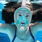 Full Face Snorkel Mask Adults with Dry Top System, Detachable Camera Mount, 180 Panoramic Anti-Fog Anti-Leak Diving Mask for Adult and Kids