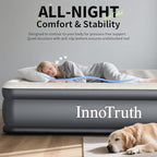 InnoTruth Cal King Size Air Mattress with Built in Pump, Famiy Choice Award Winner, Inflatable Mattress Ideal for Taller Person, 18" Raised Self Inflating Blow up Air Bed for Guests & Home, 700lbs